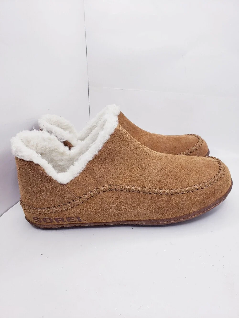 Sorel Manawan II Brown Suede Leather Slippers Slip On Loafers Men's Size 10